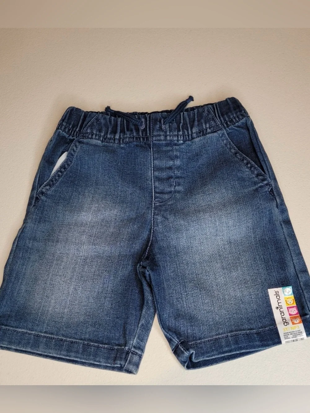 Boys 2-Pack Shorts Size 3T Garanimals Denim + Old Navy Khaki